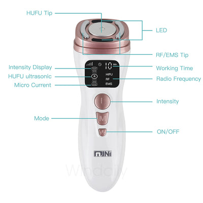 Ultrasound RF Facial Beauty Device